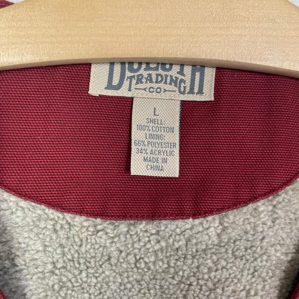 Duluth Red Shearling Zip Vest Large - image 4